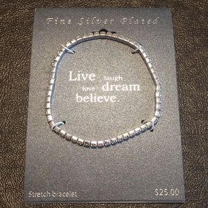 Silver Plated Bracelet with cubic zirconium